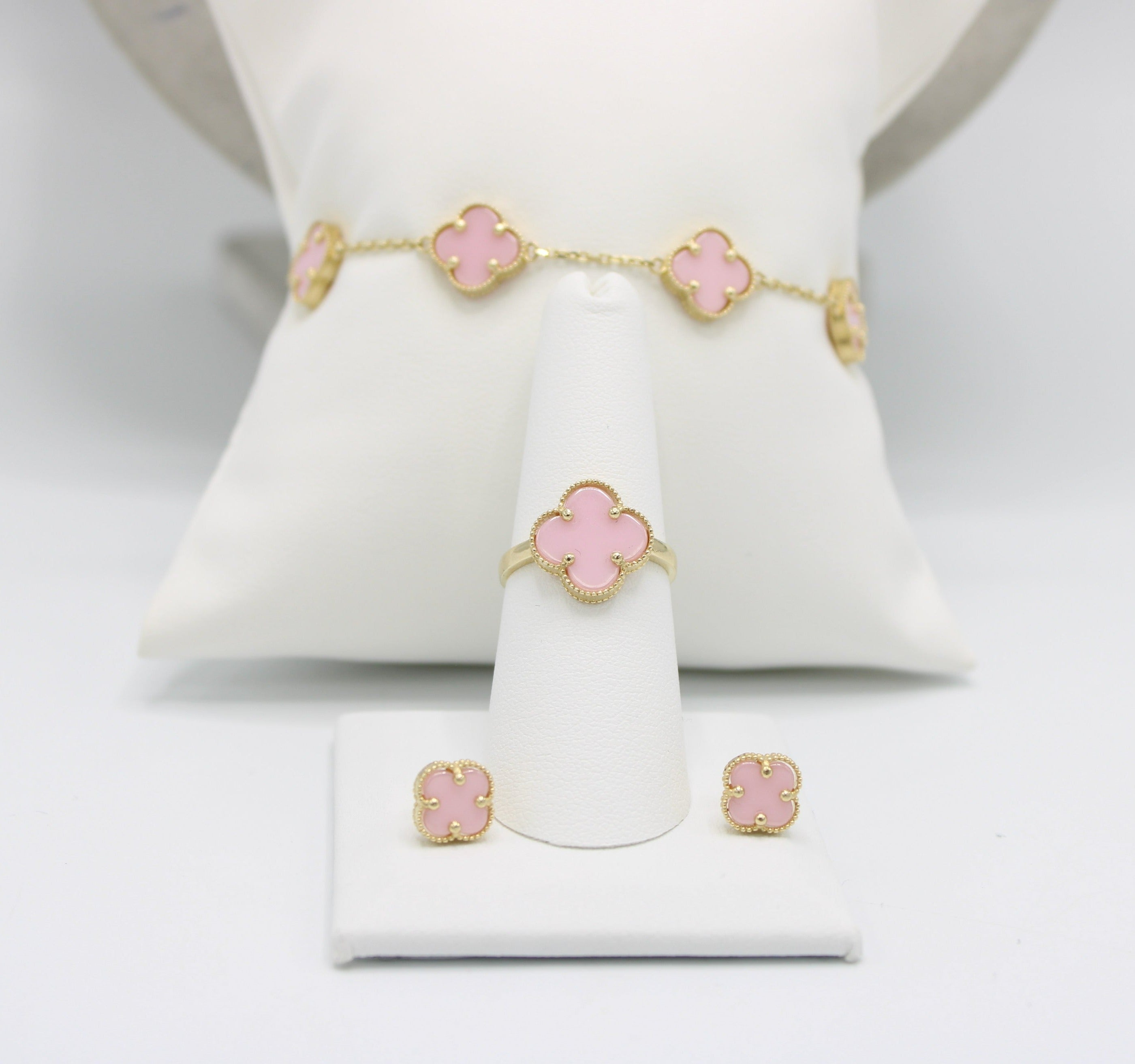 Light Pink Necklace and Earrings Set - Etsy
