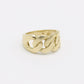 14K Men's Set Cuban Ring and Cuban Bracelet Yellow Gold