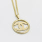 14k Fancy Pendant with Flat Cuban Chain Yellow Gold