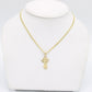 14K Divino Niño Pendant with Cuban Chain Yellow Gold