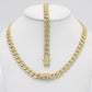 14K Set Choker Milano Full Cz Stones Yellow Gold