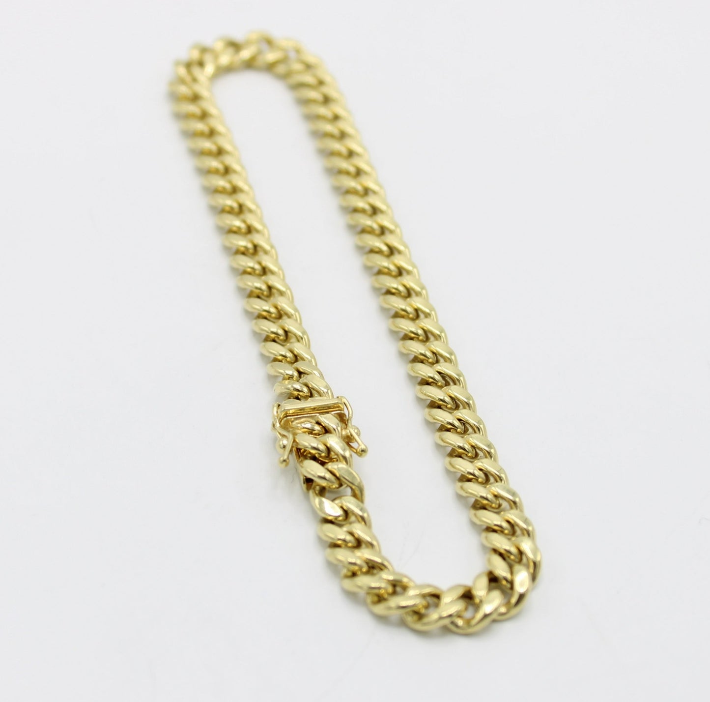 14k Miami Cuban Ankle Bracelet Yellow Gold