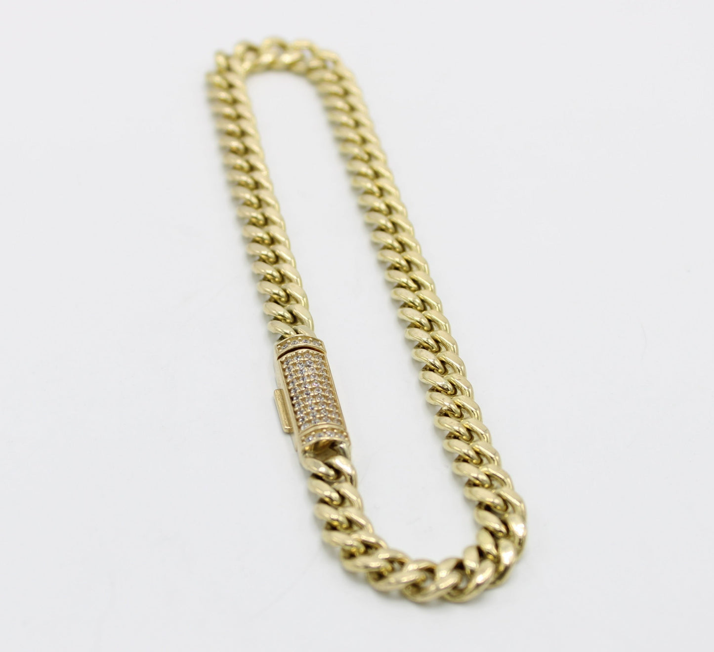 14k Miami Cuban Ankle Bracelet Yellow Gold