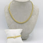 14K Set Miami Cuban Chain with Bracelet Yellow gold