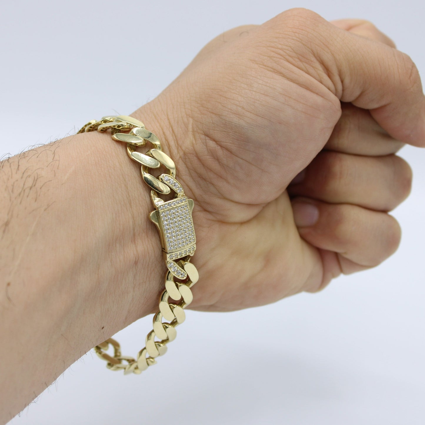 14K ITTALLO Bracelet Cz Stones / Medusa Ring Yellow Gold