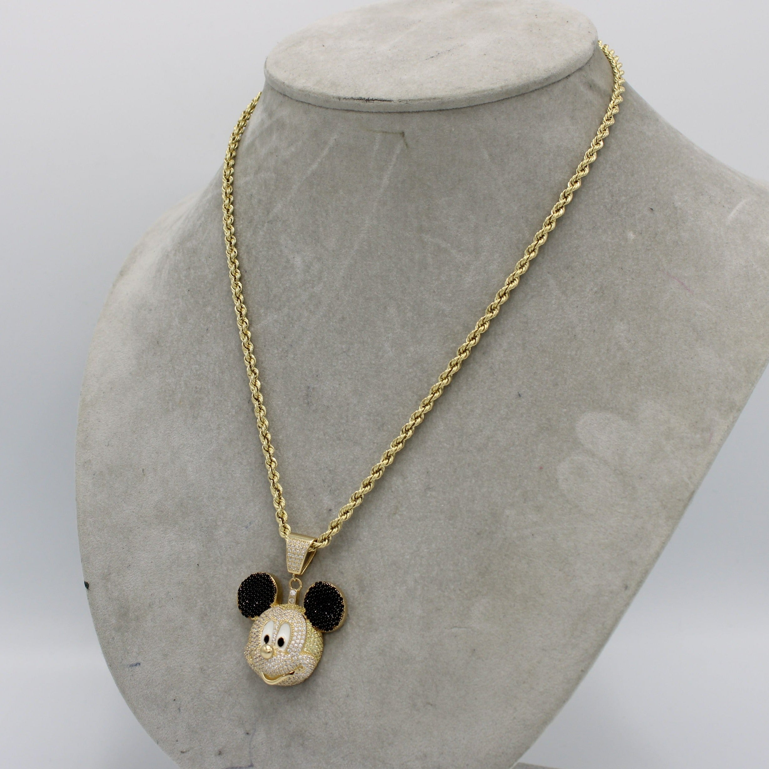 Precious Metal Mickey Mouse Necklace | Asha Jewelry