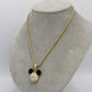 14K Mickey Mouse Cz Stones  With Rope Chain Yellow Gold