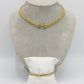 14K Set Byzantine Choker And Bracelet Yellow Gold