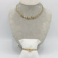 14K Fancy Choker And Bracelet Three Tones Gold