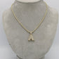 14K Initial Name (A) Cz Stones/Baguette with Ice Chain Yellow Gold