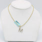 14K VS Diamond Initial Name Pendant With Ice Chain Yellow Gold