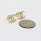 14K Earring Cz Stones Yellow Gold