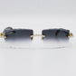 Luxury Cartier Eyewear Black Lenses Yellow Gold