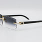 Luxury Cartier Eyewear Black Lenses Yellow Gold