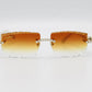 Luxury Cartier Eyewear Brown Lenses Yellow Gold
