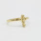 14K Cross Ring Yellow Gold