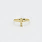 14K Cross Ring Yellow Gold