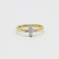 14K Cross Ring Cz Stones Yellow Gold