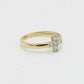 14K Cross Ring Cz Stones Yellow Gold