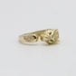 14K Panther Ring Cz Stones  Yellow Gold