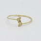 14k Butterfly Bangle Yellow Gold
