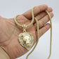 14K Lion Pendant  With Ice Chain Yellow Gold