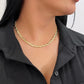 14K Heart XOXO Choker Yellow Gold