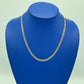 14K Solid Flat Classic Cuban Chain Two Tones \\ 4.5 mm - 20” \\