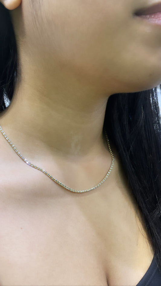 14K Moon Ice Chain (2.3 mm - 18”)