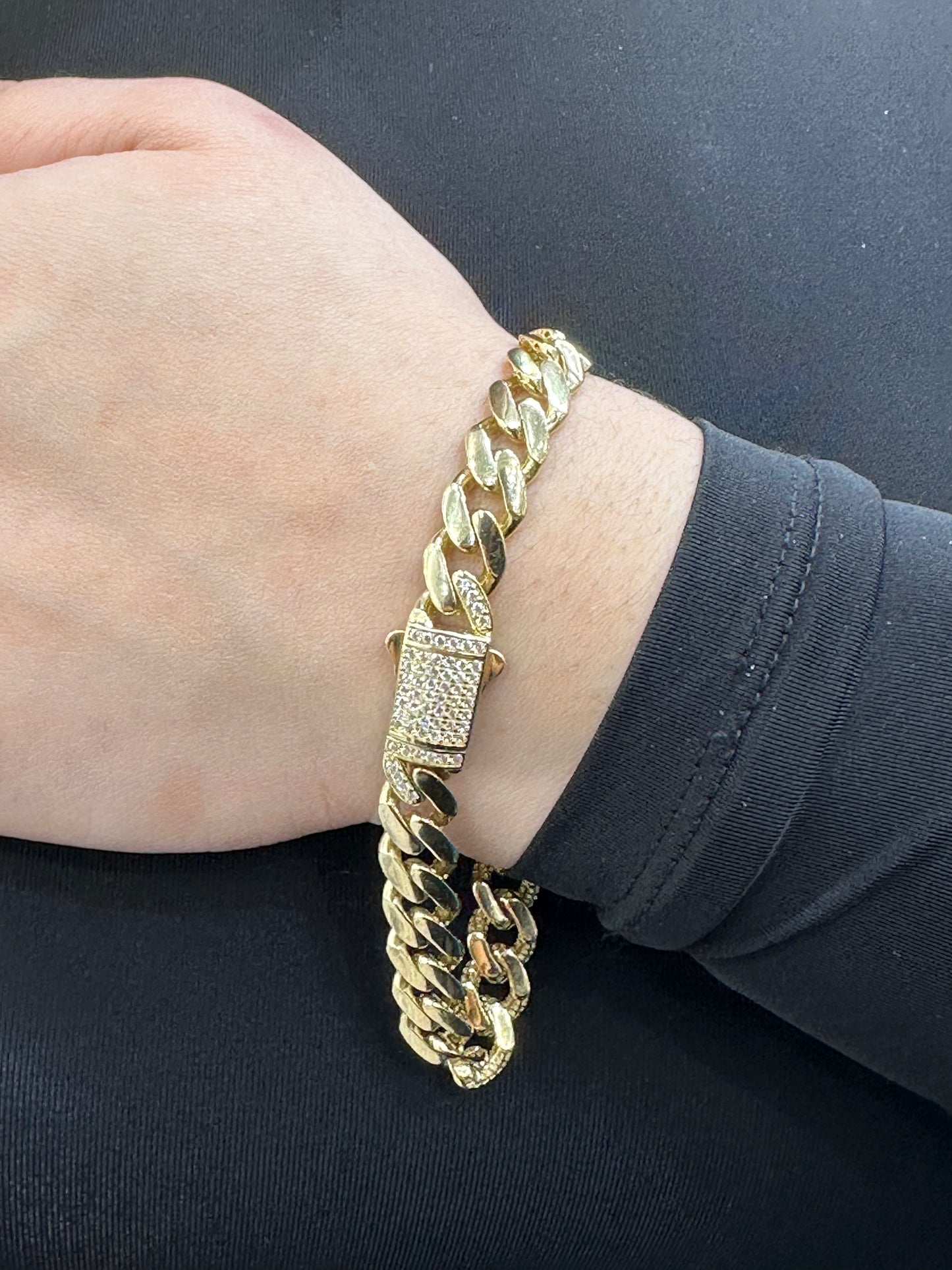 14K Women's Ittallo Bracelet Cz Stones At Lock