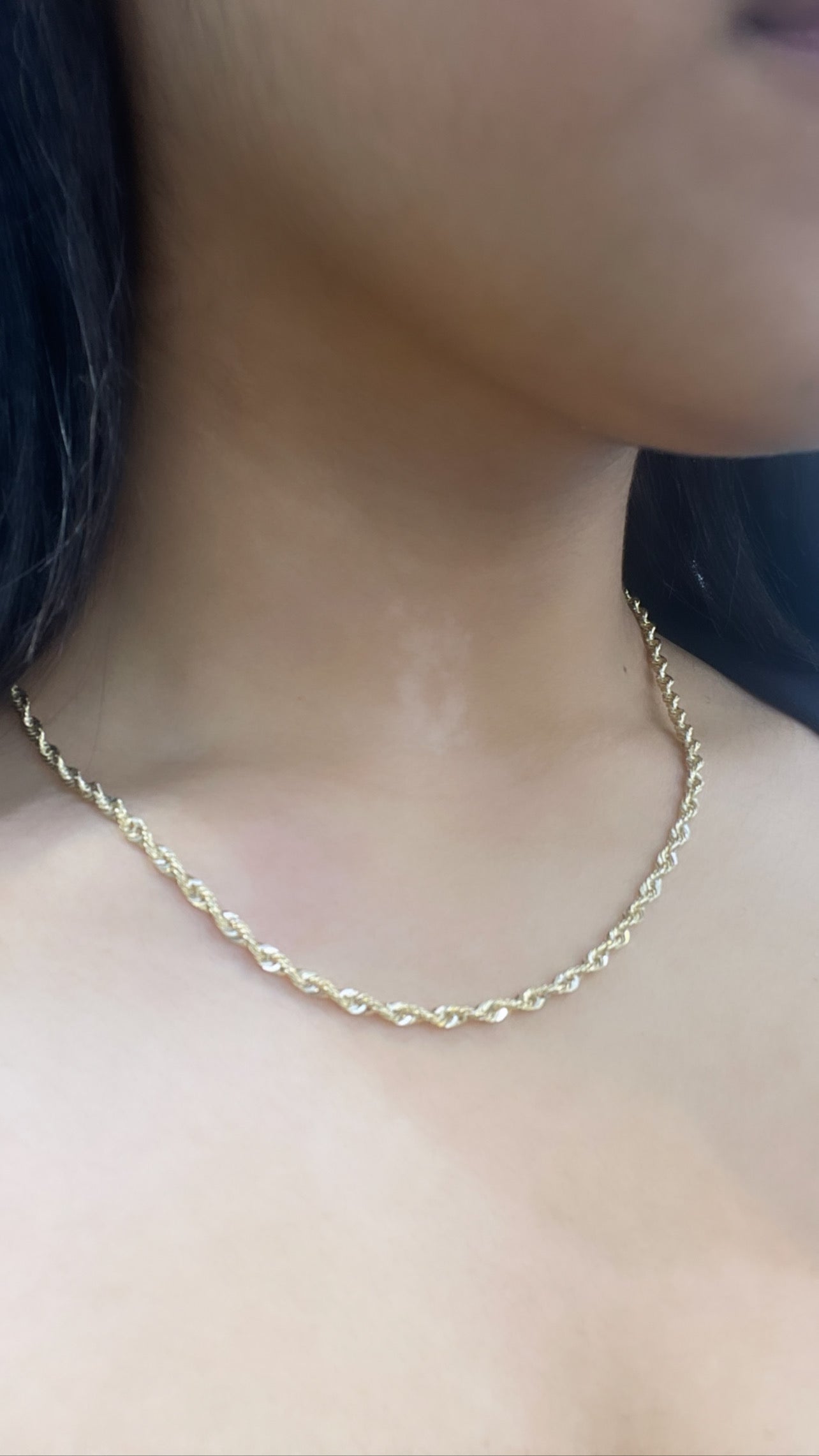 14K Rope Chain (18”- 2.6 mm)