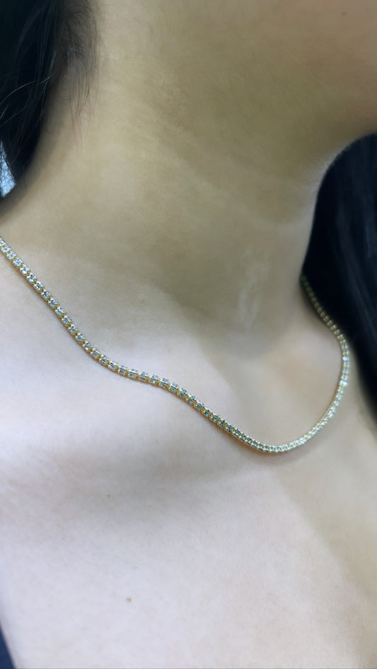 14K Moon Ice Chain (2.5 mm - 18”)