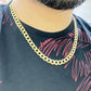 14K Semi-Solid Flat Cuban Chain Yellow Gold