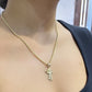 14K Divino Nino with Hollow Rope Chain Yellow Gold