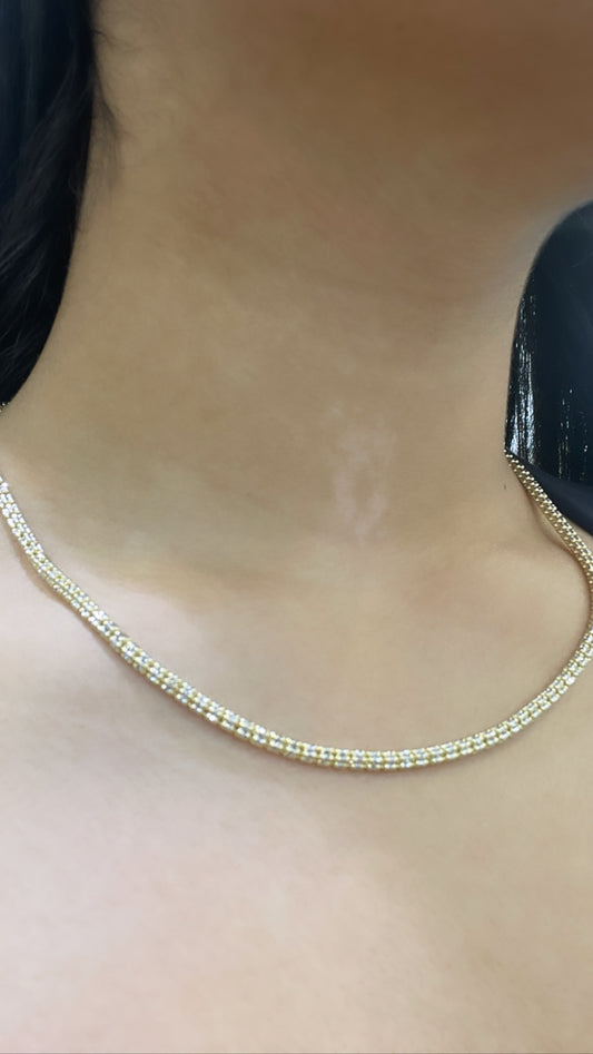 14K Moon Ice Chain (3.2 mm - 18”)