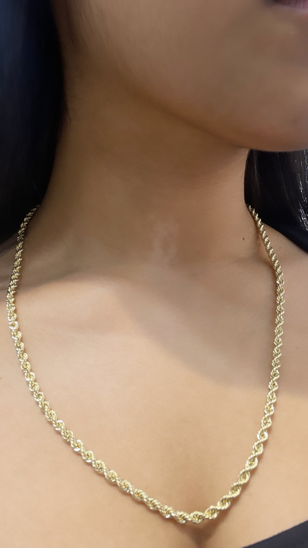 14K Rope Chain (22”- 3.9 mm)